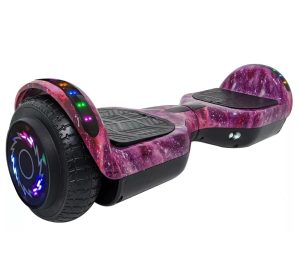 Patineta Eléctrica Hoverboard BT c/Rodilleras -Rosa Nebulosa