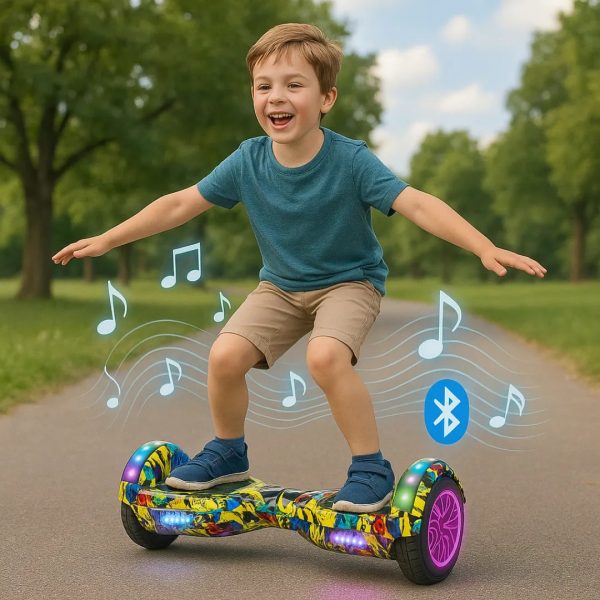 Patineta Eléctrica Hoverboard BT c/Rodilleras - Azul Naranja