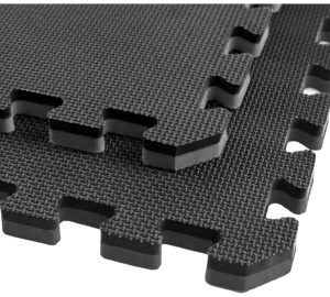 Piso Tatami Goma Eva Encastrable 1x1m 2cm Negro Gris