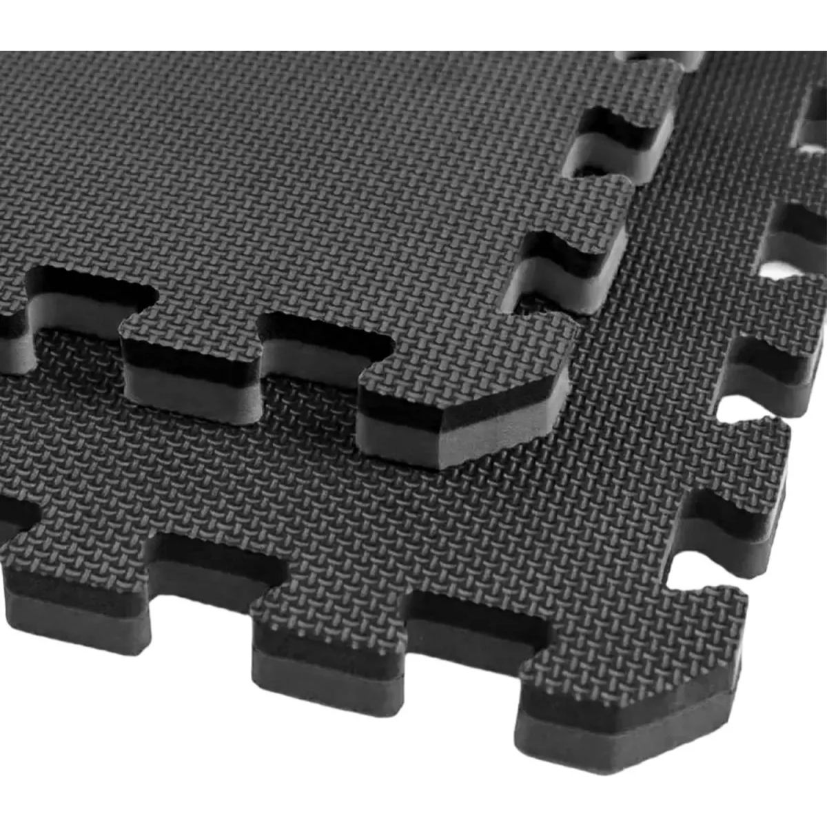 Piso Tatami Goma Eva Encastrable 1x1m 2cm Negro Gris