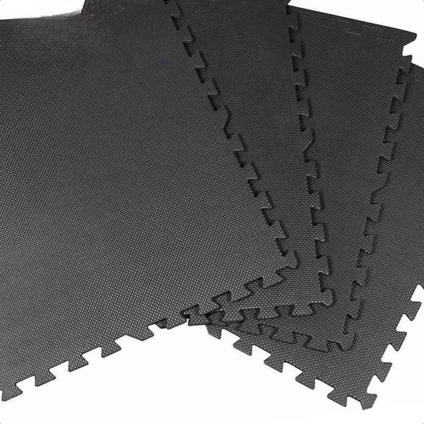 Piso Tatami Goma Eva Encastrable 1x1m 2cm Negro Gris