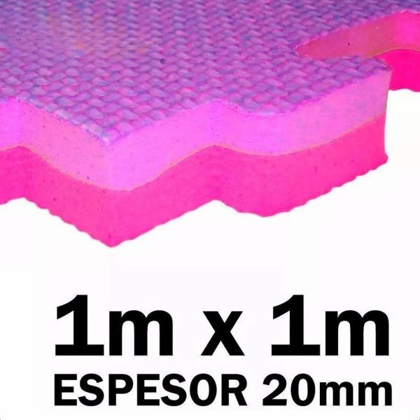 Piso Tatami Randers negro/rojo 1m x 1m x 2cm (1 unidad)