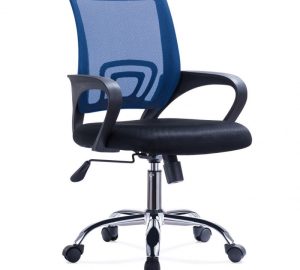Silla de oficina Ezri Mesh con posabrazos Azul