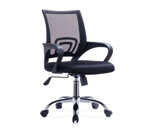 Silla de oficina Ezri Mesh con posabrazos Negra