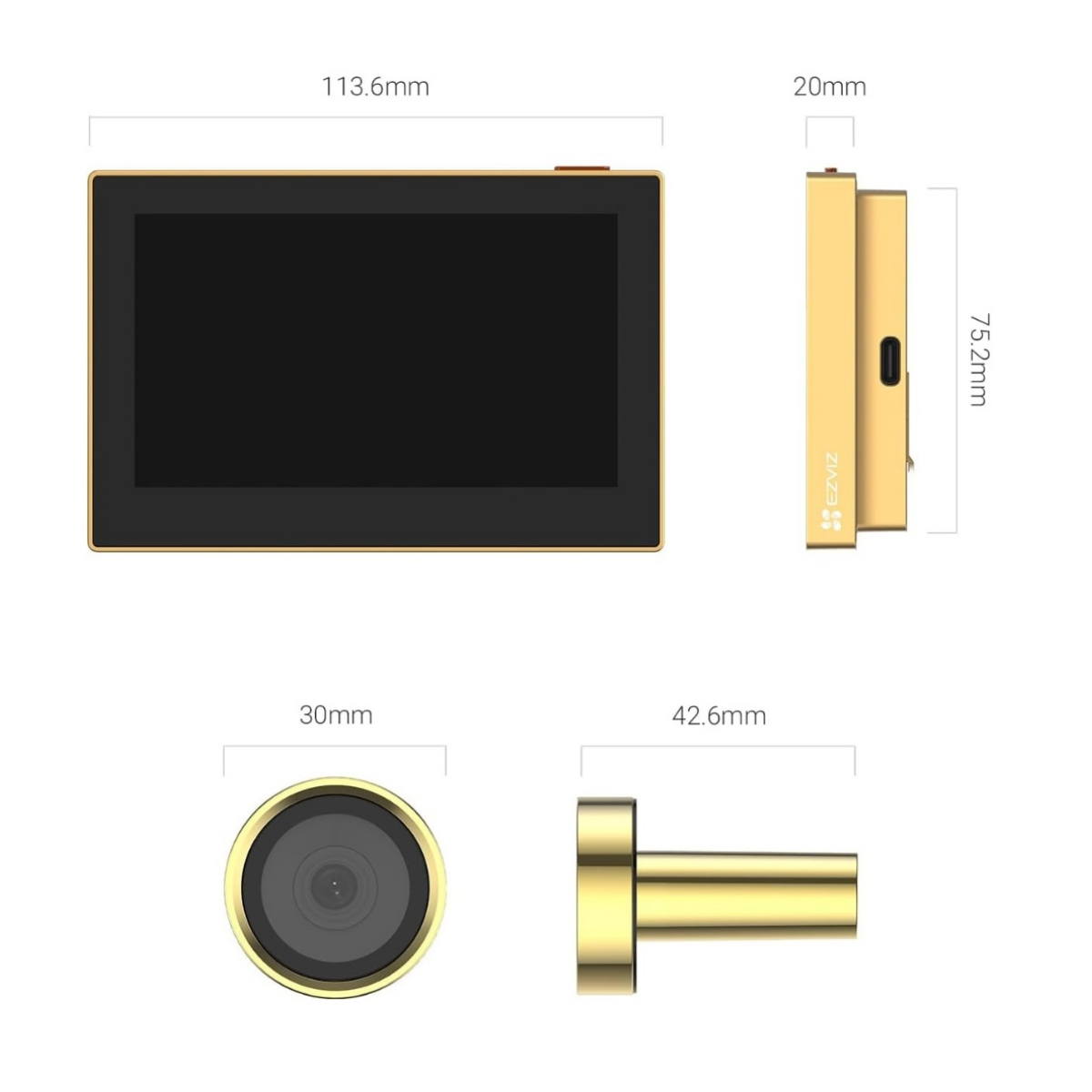 Videoportero Ezviz CS-HP2 (2MP) Golden Full HD 1080P