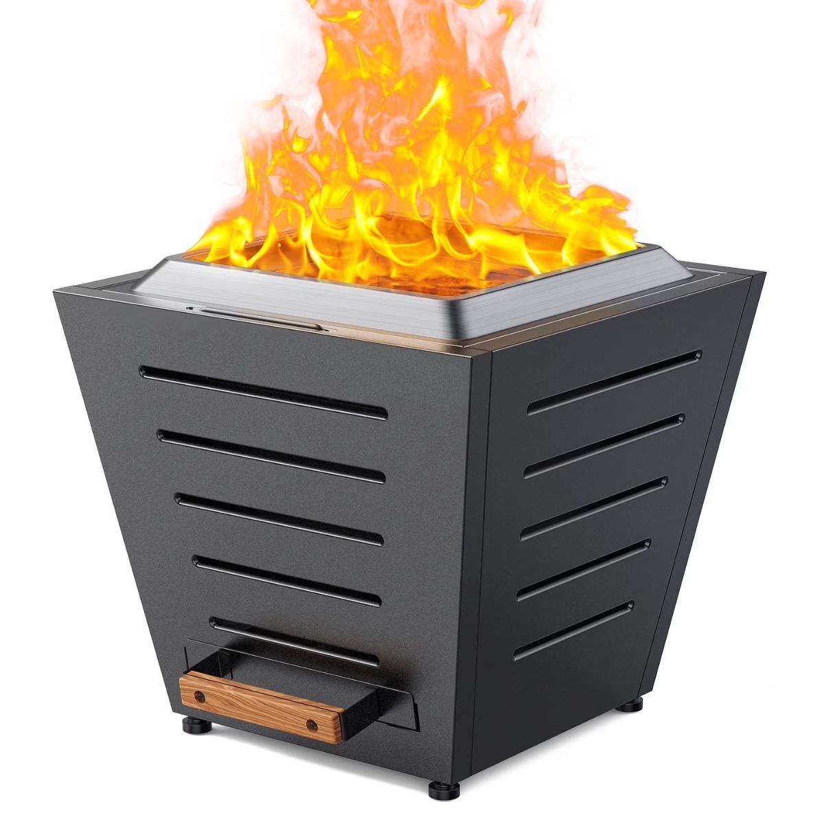 Brasero Portátil Fire Pit de Acero Inoxidable Negro 25cm Brasero Portátil Fire Pit de Acero Inoxidable Negro 25cm