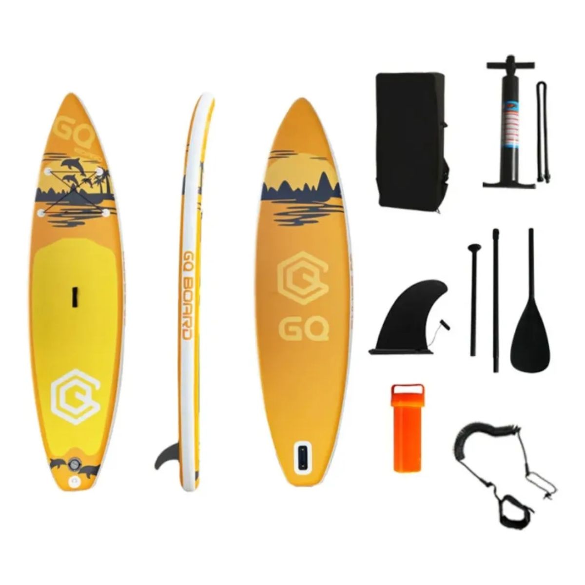 Copia - Tabla De Surf Stand Up Paddle Inflable Gq Sw 3.35mts + Acc Celeste