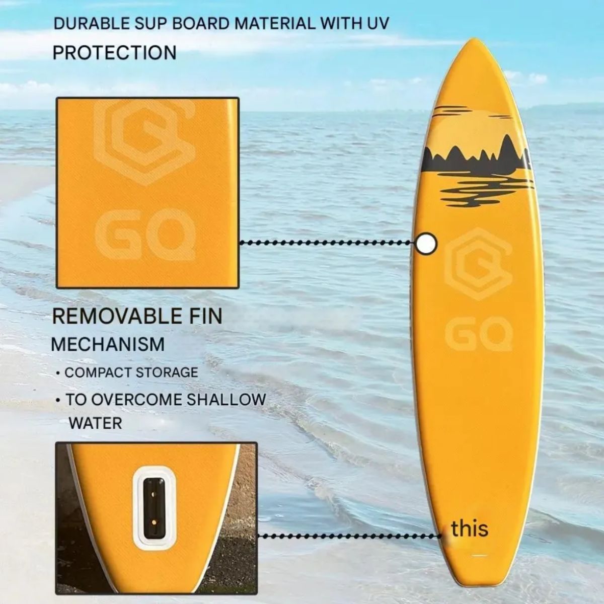 Copia - Tabla De Surf Stand Up Paddle Inflable Gq Sw 3.35mts + Acc Celeste Copia - Tabla De Surf Stand Up Paddle Inflable Gq Sw 3.35mts + Acc Celeste