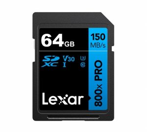 Memoria SDXC Lexar 800X Pro 64GB Blue Series -hasta 120 MB/s