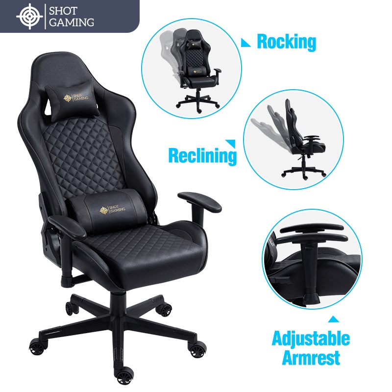 Silla Gamer Shot Gaming SHOT-D1166-GB | Soporte ergonómico Silla Gamer Shot Gaming SHOT-D1166-GB | Soporte ergonómico