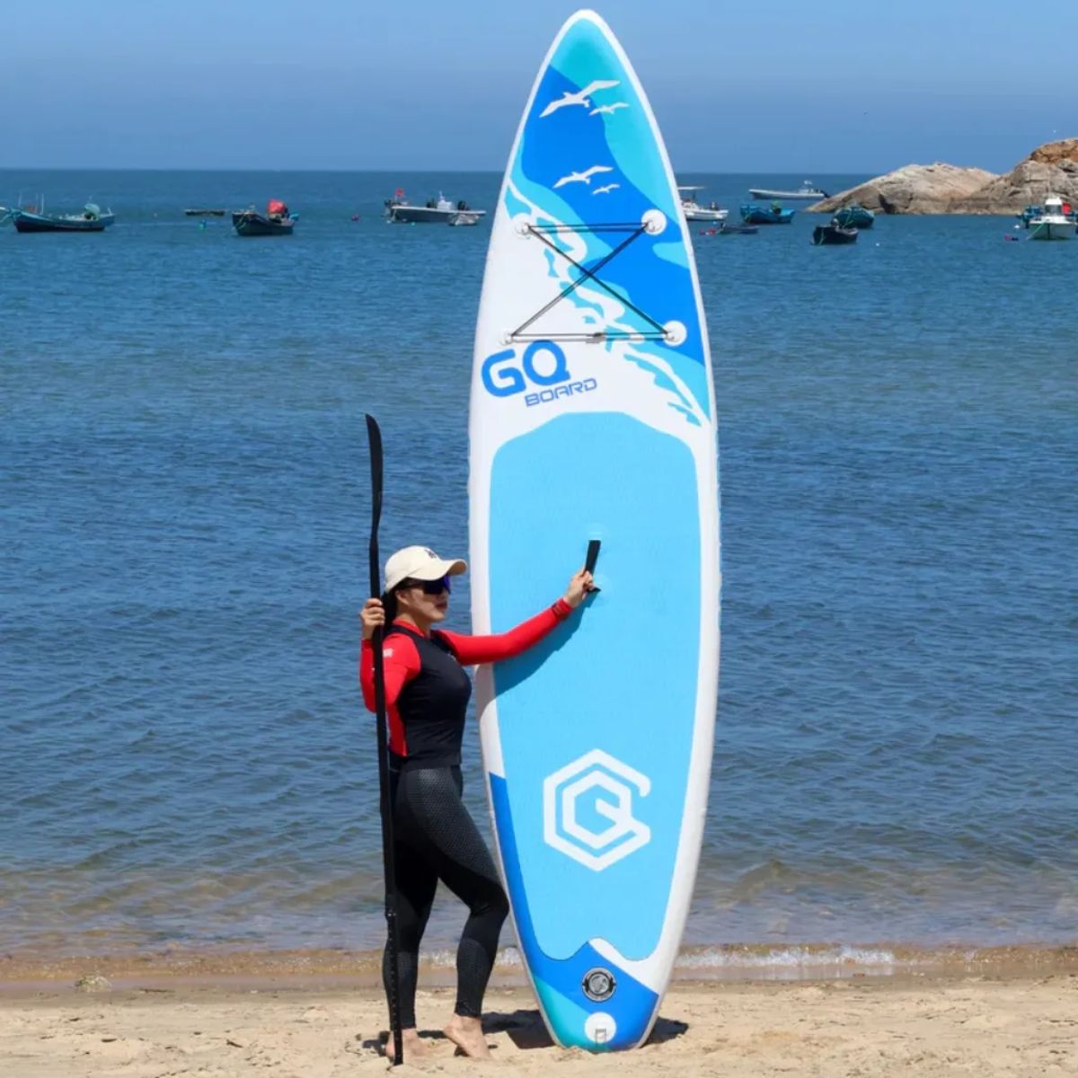 Tabla De Surf Stand Up Paddle Inflable Gq Sw 3.35mts + Acc