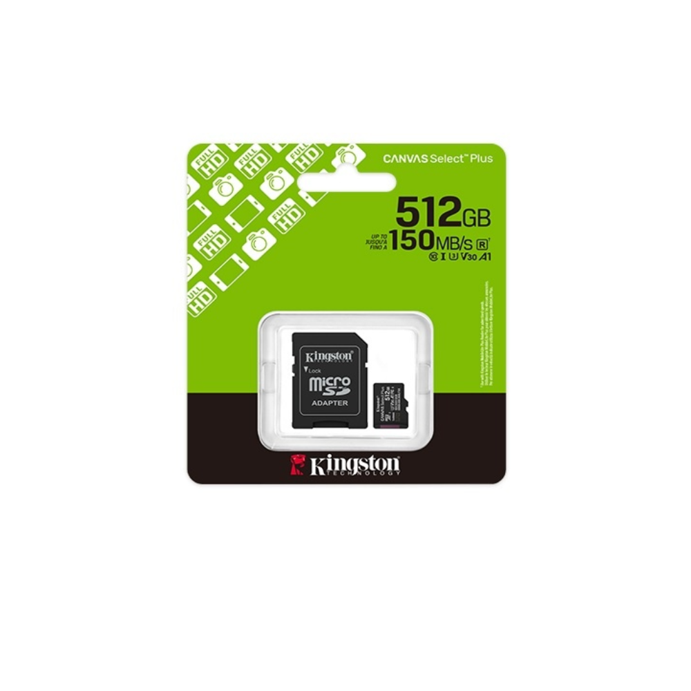 Memoria MicroSD Kingston Select Plus 512GB hasta 150 MB/s2