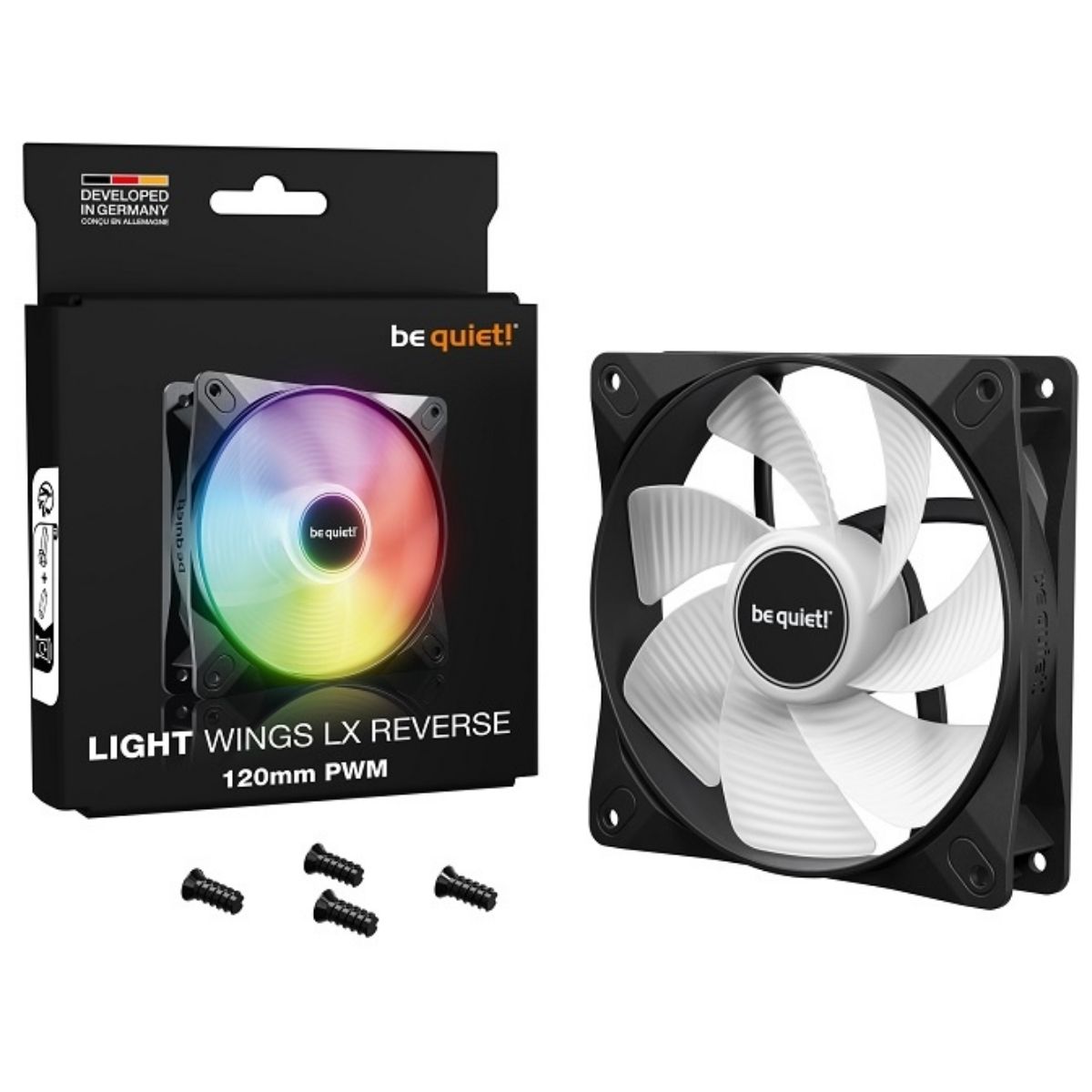Copia - Fan Gamer be quiet! Light Wings LX 120mm PWM HS - Gran rendimiento e iluminación RGB Copia - Fan Gamer be quiet! Light Wings LX 120mm PWM HS - Gran rendimiento e iluminación RGB