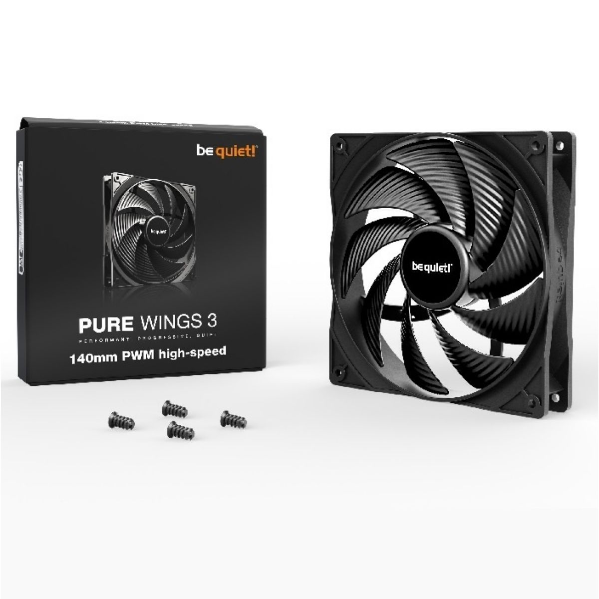 Copia - Fan Gamer be quiet! Pure Wings 3 120mm PWM HS Negro - Eficaz, Progresivo, Silencioso