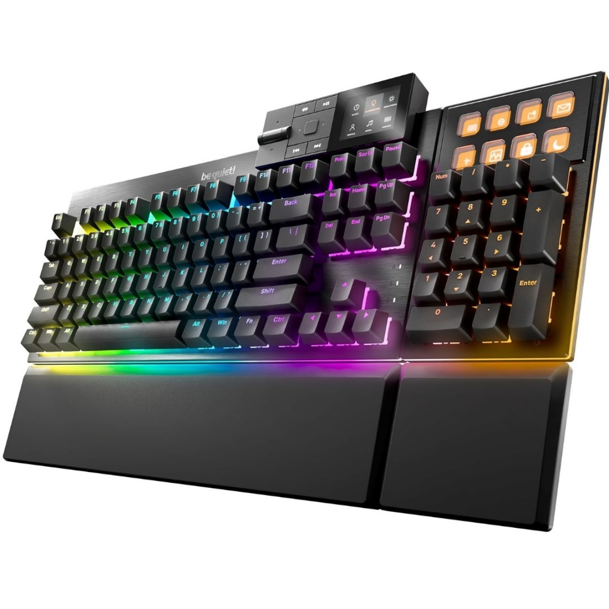 Copia - Teclado Gamer be quiet! Dark Mount Silent Linear - Modular. RGB personalizable. Media Dock