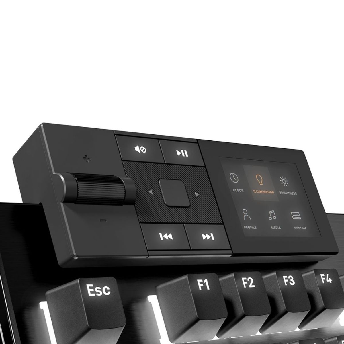 Copia - Teclado Gamer be quiet! Dark Mount Silent Linear - Modular. RGB personalizable. Media Dock