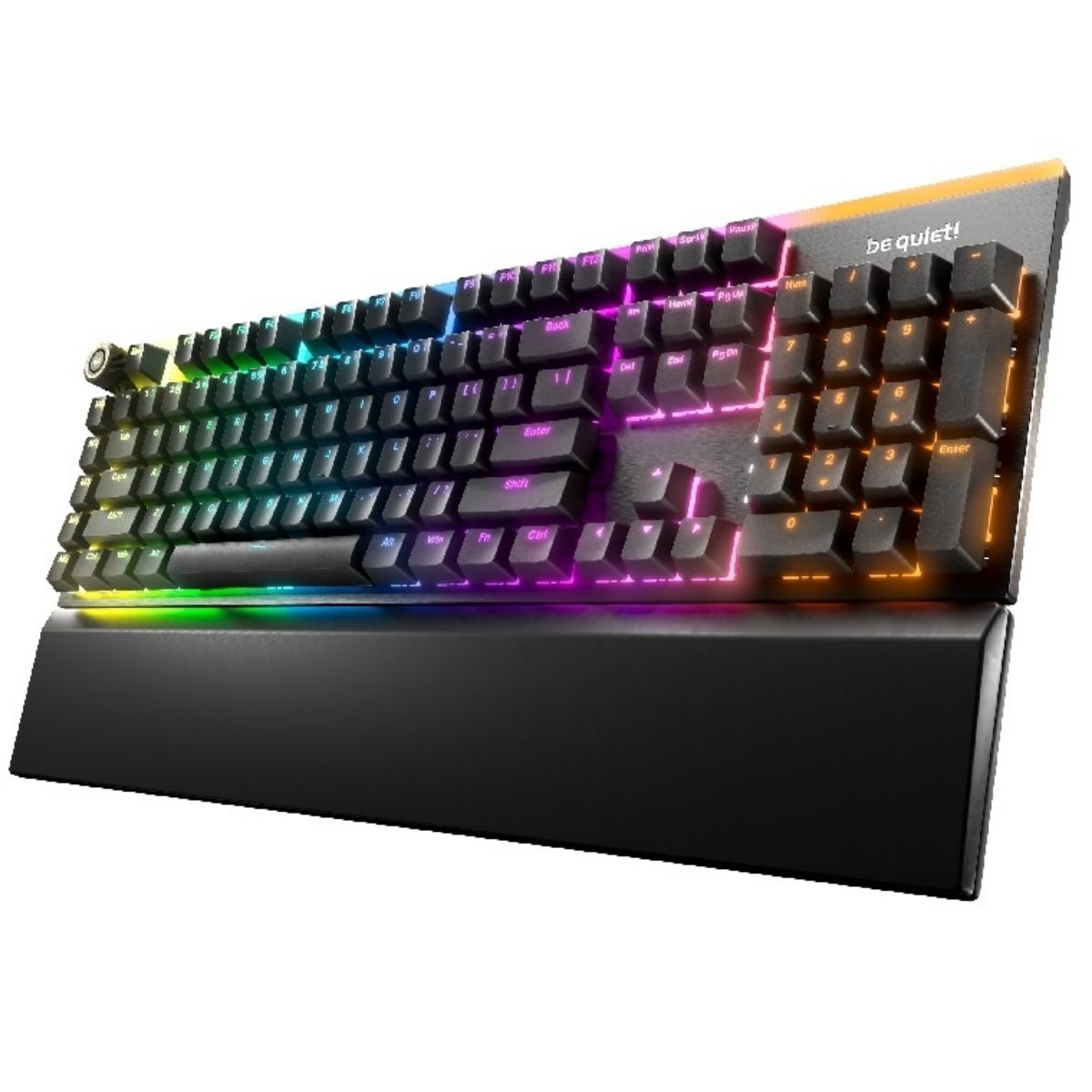 Copia - Teclado Gamer be quiet! Light Mount Silent Linear - Teclas y barras RGB. Rueda multimedia