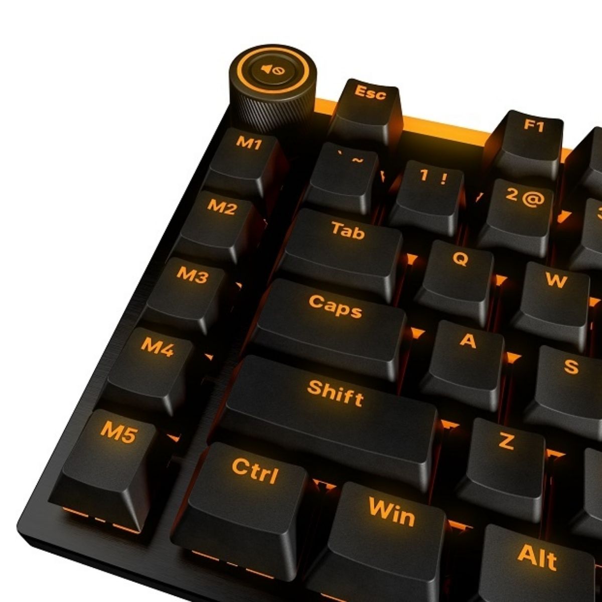Copia - Teclado Gamer be quiet! Light Mount Silent Linear - Teclas y barras RGB. Rueda multimedia