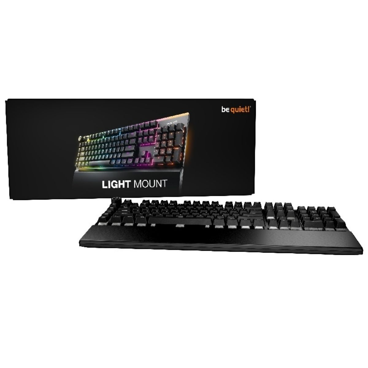 Copia - Teclado Gamer be quiet! Light Mount Silent Linear - Teclas y barras RGB. Rueda multimedia