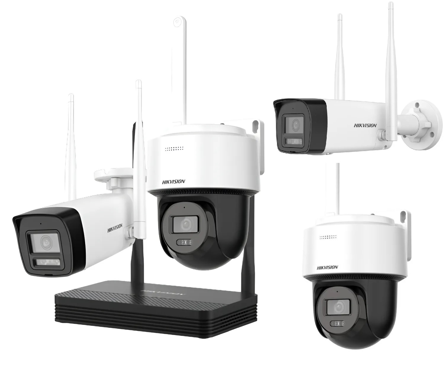 KIT Hikvision Easy Link Wi-Fi Kit NVS + 4 camaras 4MP
