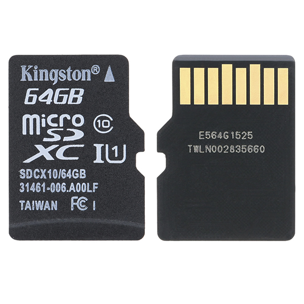 Memoria Micro SD c/Adaptador Canvas Clase 10 64GB Kingston