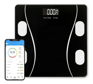Bascula Digital Con App Para Monitoreo De Peso Color Negro