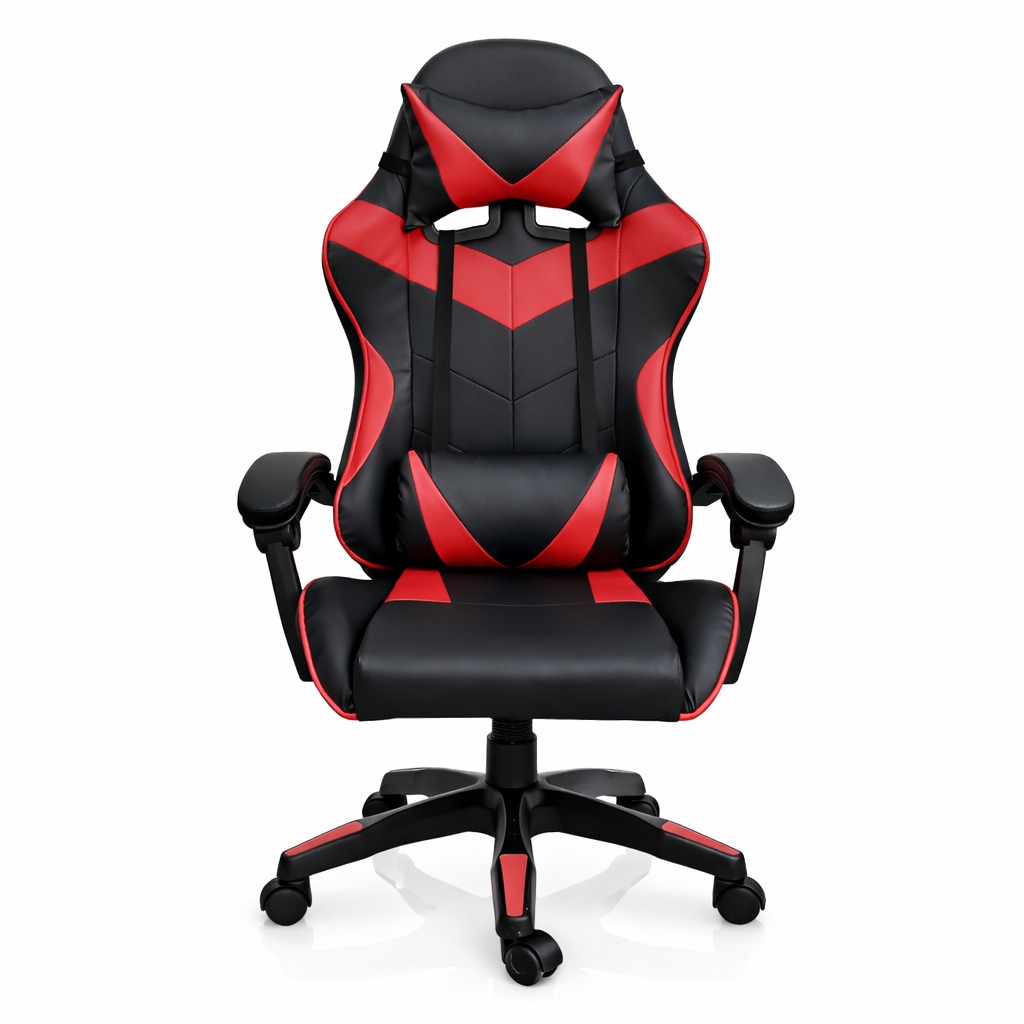 Copia - Silla Gamer Ergonómica Cuero Sintético Masaje Lumbar negro y blanca Copia - Silla Gamer Ergonómica Cuero Sintético Masaje Lumbar negro y blanca