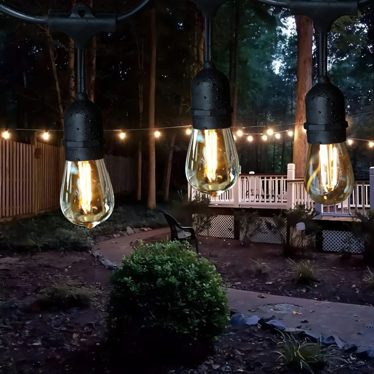 Guirnalda Guia De Luces Patio Jardín Luz Calidad Led Luces Amarillo