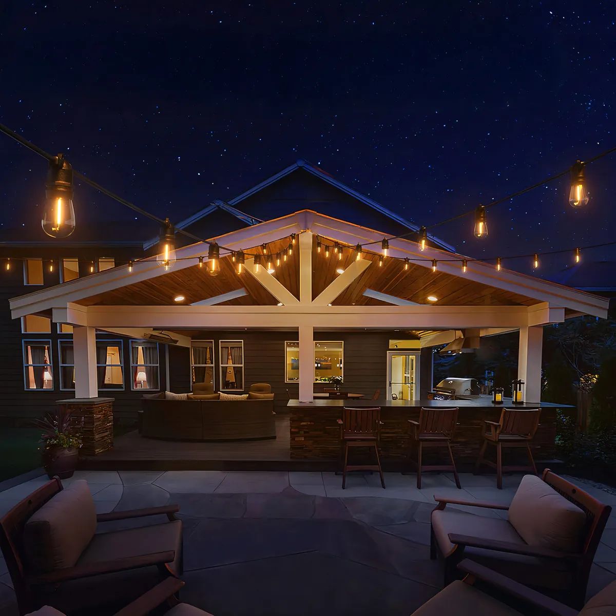 Guirnalda Guia De Luces Patio Jardín Luz Calidad Led Luces Amarillo