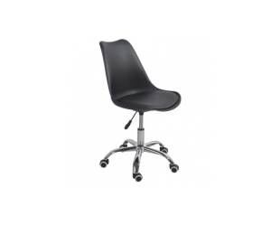 Silla Eames con ruedas negra - Altura Ajustable