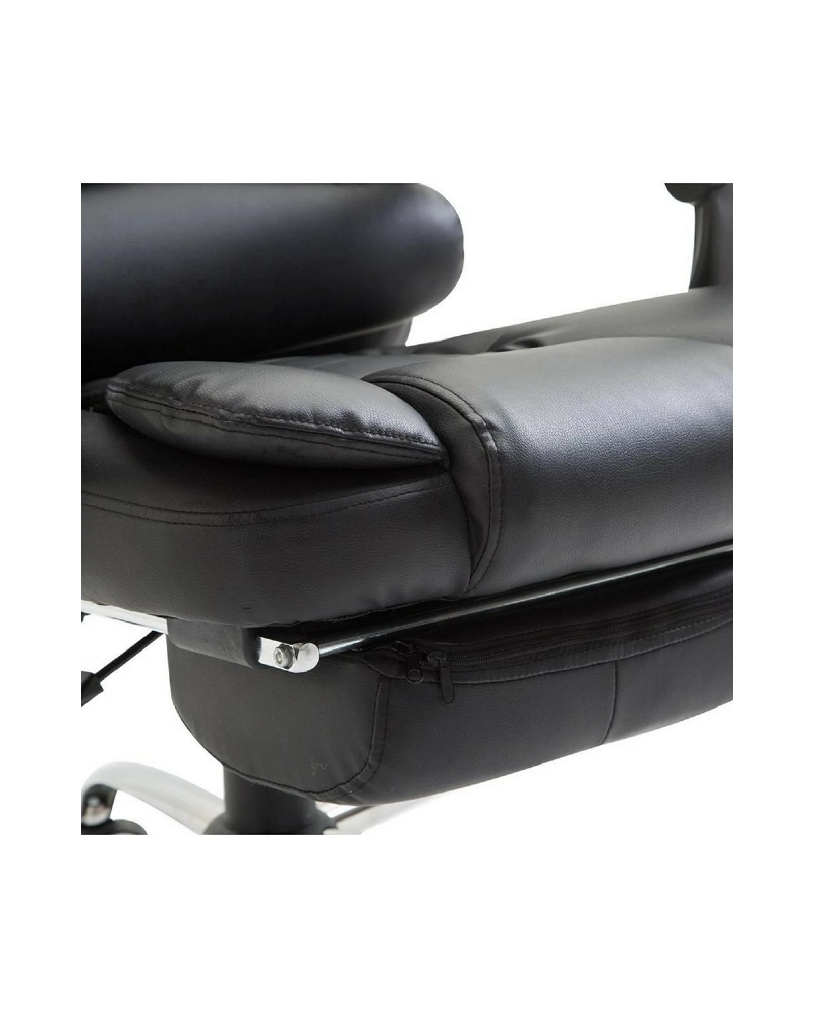 Silla Ejecutiva en cuero Apoyapies y 2 Puntos Masaje - Negro
