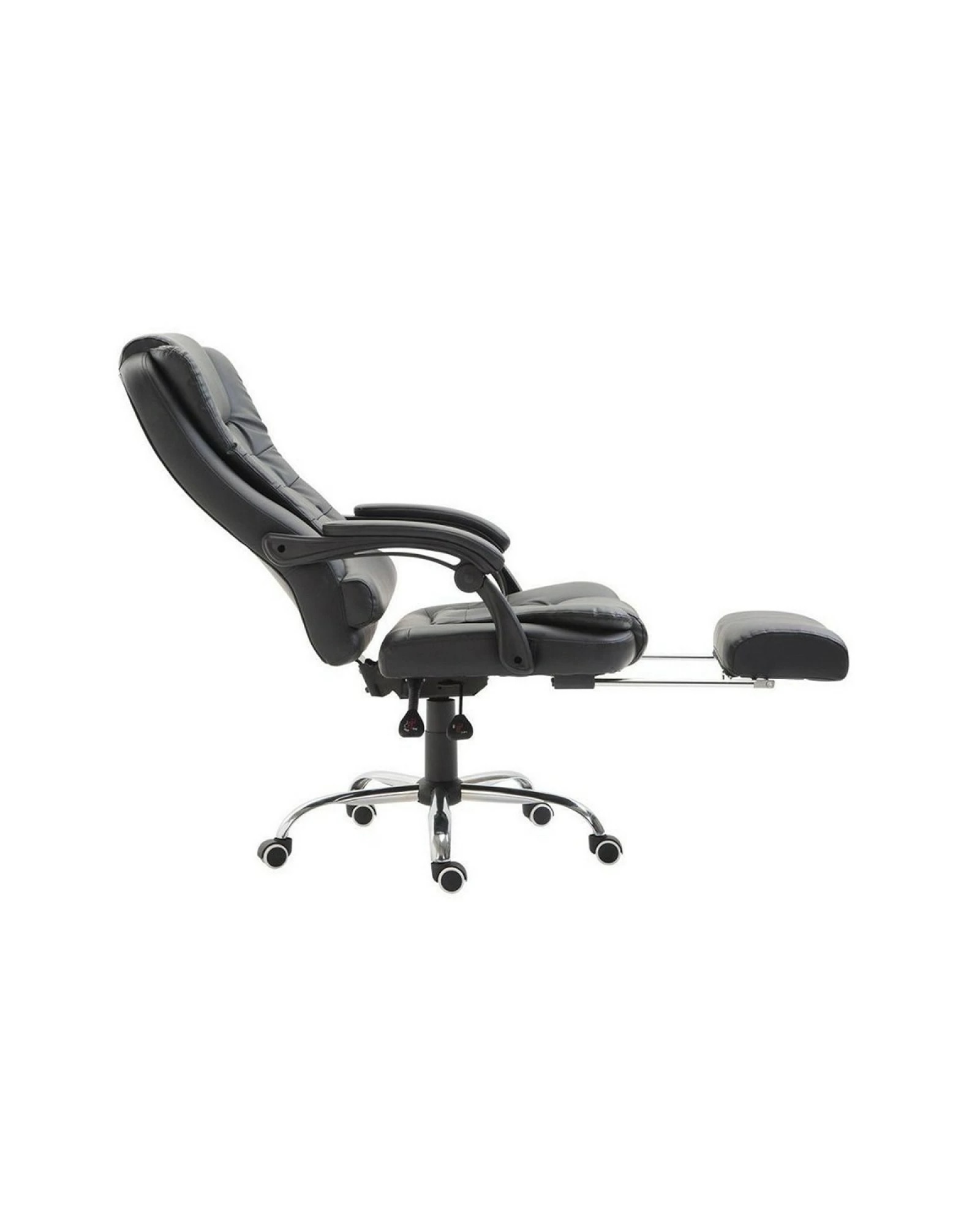 Silla Ejecutiva en cuero Apoyapies y 2 Puntos Masaje - Negro