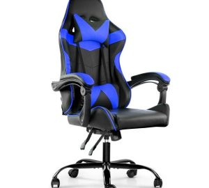 Silla Gamer Lumax Modelo Rom Super Oferta negro/azul-Gaming