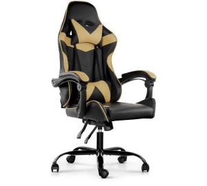 Silla Gamer Lumax Modelo Rom Super Oferta negro/dorado