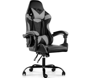Silla Gamer Lumax Modelo Rom Super Oferta negro/gris -Gaming