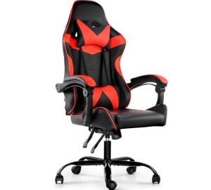 Silla Gamer Lumax Modelo Rom Super Oferta negro/rojo -Gaming