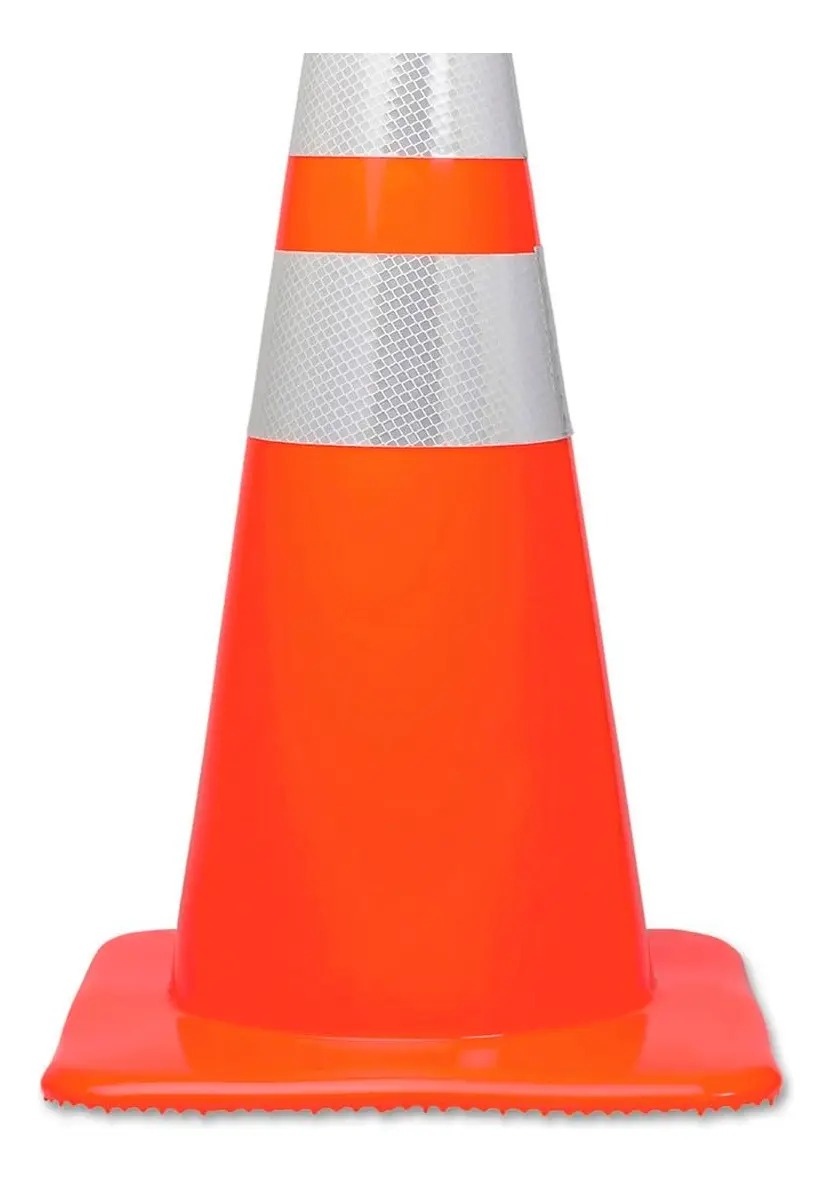 CONO FLEXIBLE 90 CM CON 1 BANDA REFLECTIVA - Seguridad Vial