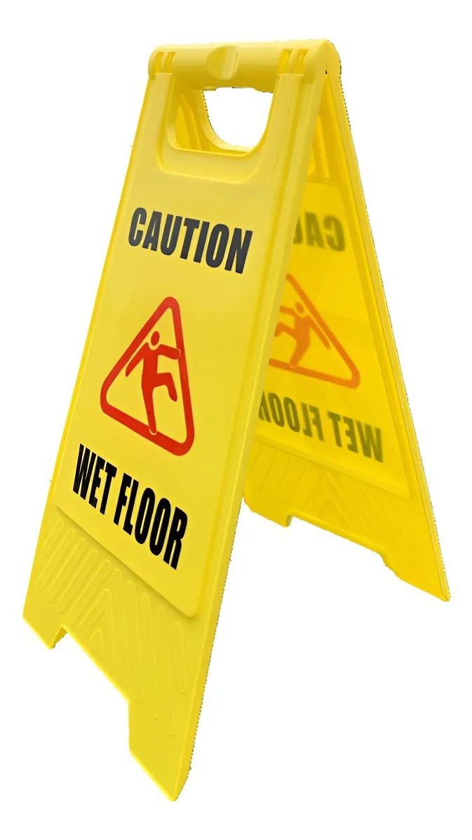 Cartel De Piso Mojado Prevención Atención - Seguridad Vial