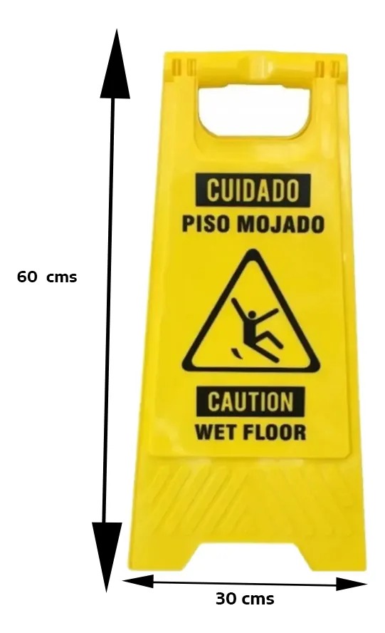Cartel De Piso Mojado Prevención Atención - Seguridad Vial