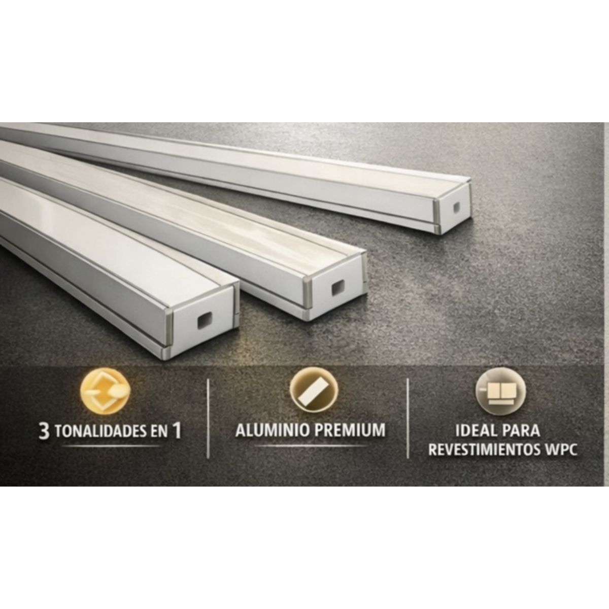 Copia - Luz Led Cálida Para Wpc Encastre, Luz De Wpc Panel 1 Metro