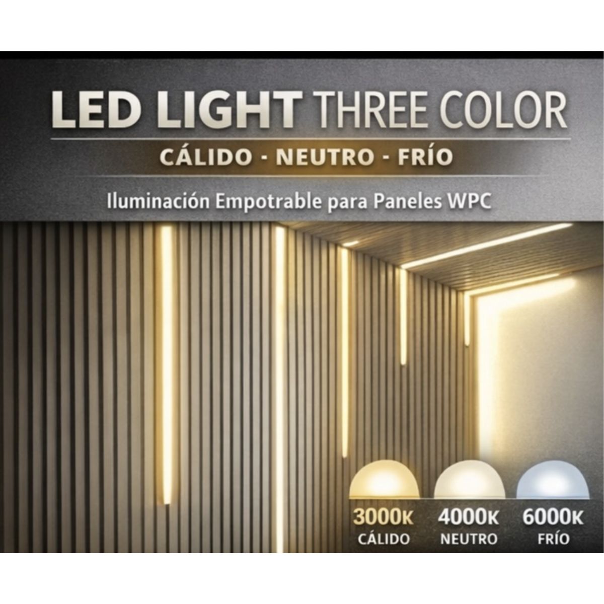 Copia - Luz Led Cálida Para Wpc Encastre, Luz De Wpc Panel 1 Metro Copia - Luz Led Cálida Para Wpc Encastre, Luz De Wpc Panel 1 Metro