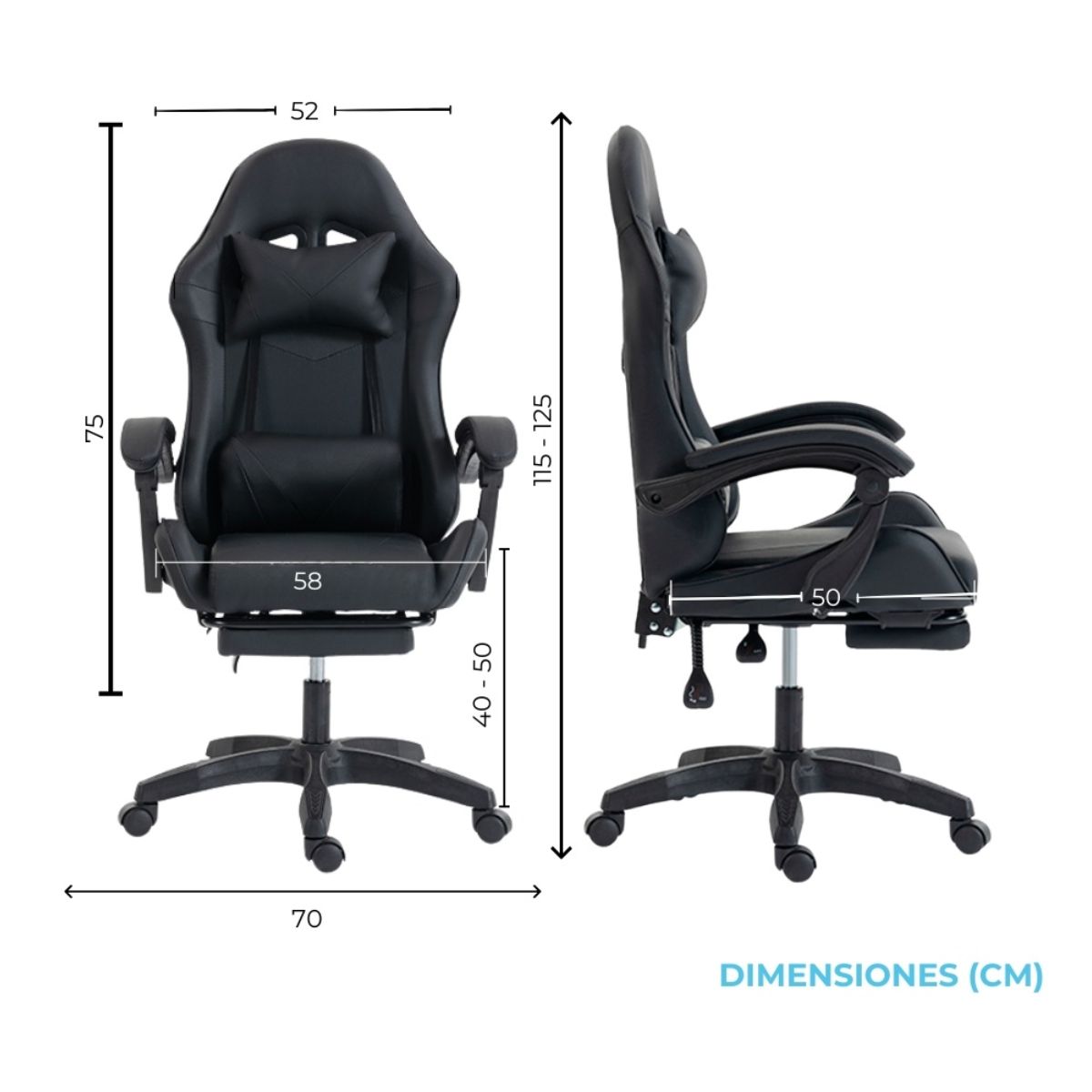 Copia - Silla Gamer SHOT-2025 Ergonómica Reclinable Con Apoyapiés Y Masajeador Negra/Roja Copia - Silla Gamer SHOT-2025 Ergonómica Reclinable Con Apoyapiés Y Masajeador Negra/Roja