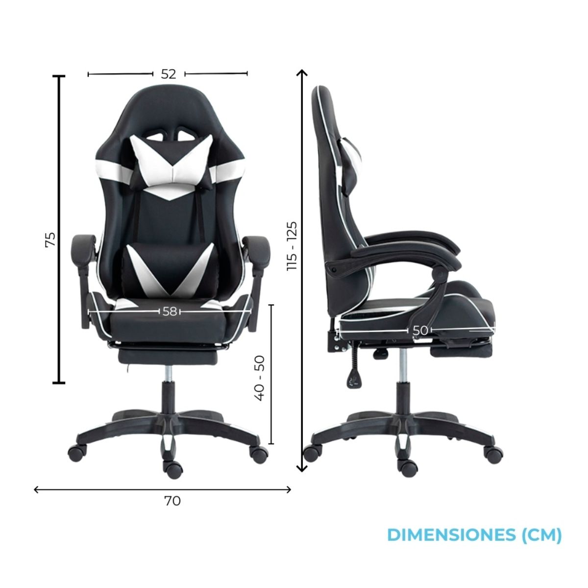 Copia - Silla Gamer SHOT-2025 Ergonómica Reclinable Con Apoyapiés Y Masajeador Negra/Roja Copia - Silla Gamer SHOT-2025 Ergonómica Reclinable Con Apoyapiés Y Masajeador Negra/Roja