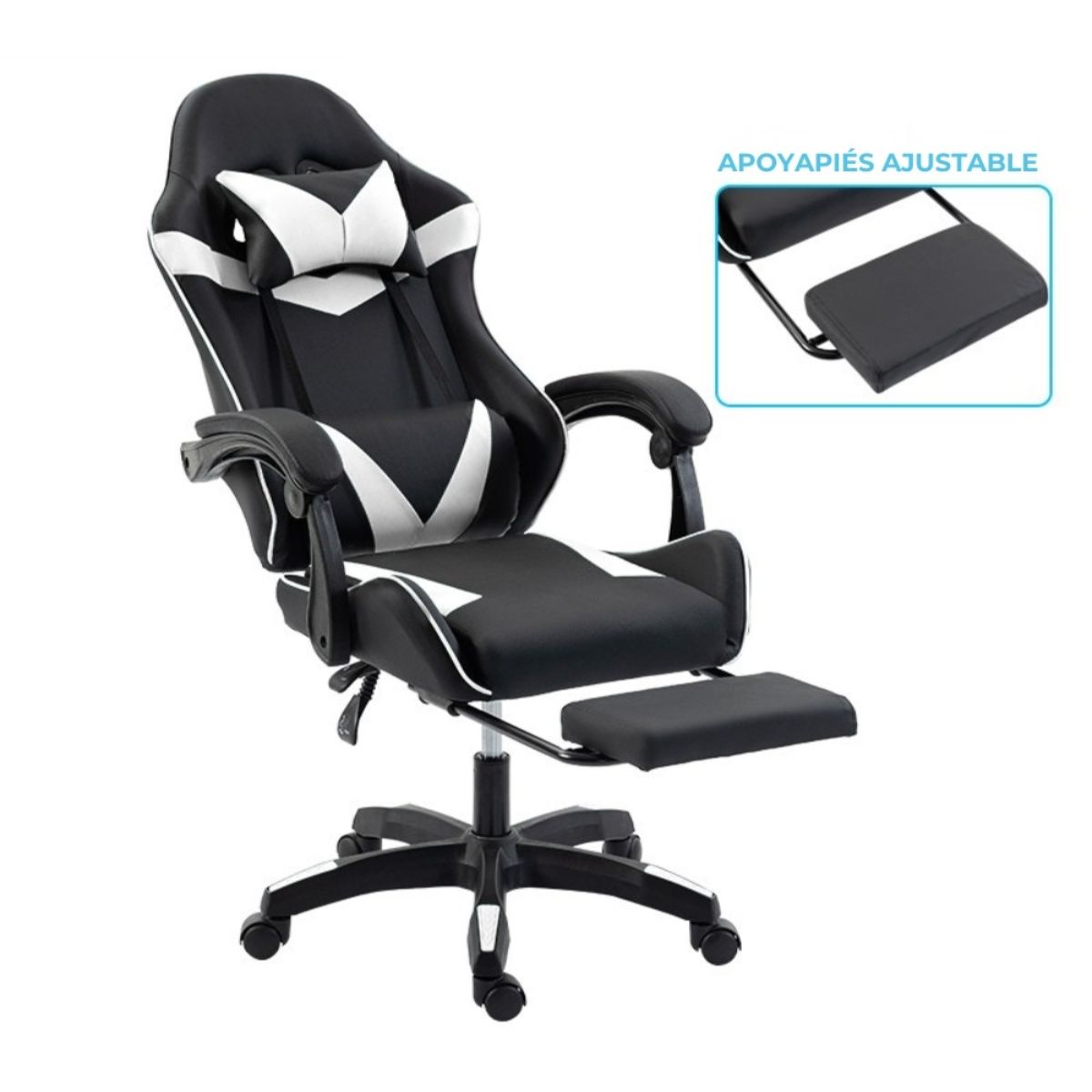 Copia - Silla Gamer SHOT-2025 Ergonómica Reclinable Con Apoyapiés Y Masajeador Negra/Roja Copia - Silla Gamer SHOT-2025 Ergonómica Reclinable Con Apoyapiés Y Masajeador Negra/Roja