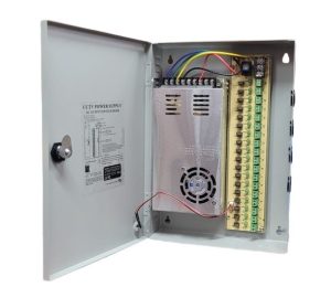 Fuente con Gabinete NRG+ 12v 30a 360w 18 canales Para Camara