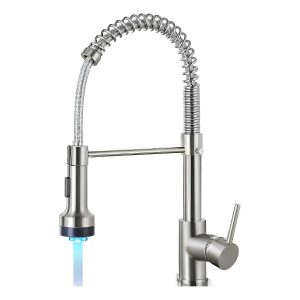 Grifo Flexible Para Cocina Mesada con Cuello Móvil Plateado