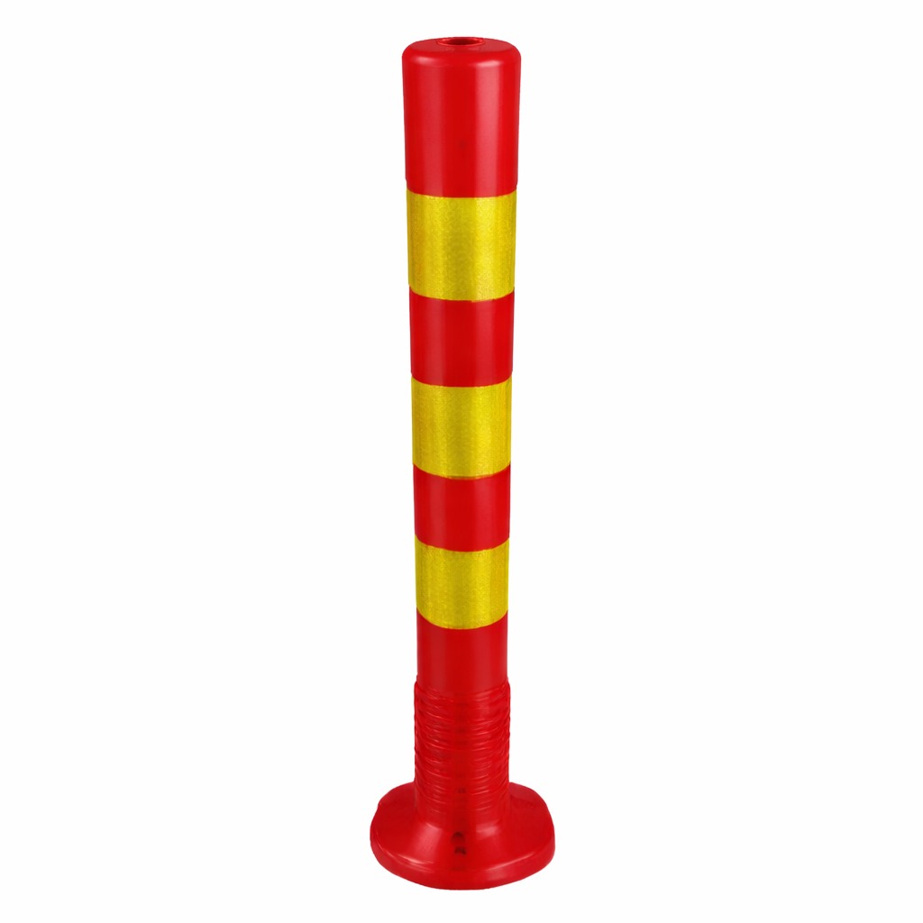 Poste Vial Bolardo Naranja 3 Cintas Reflectivas 75Cm 1.25Kgs