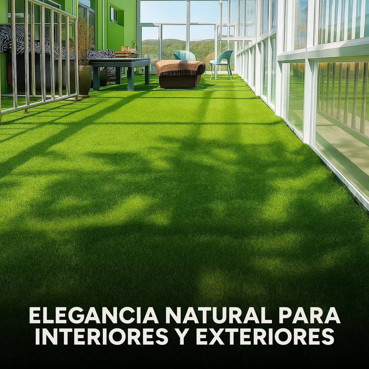 Césped Sintético 50 M2 Pasto Artificial Rollo Decoración 2cm