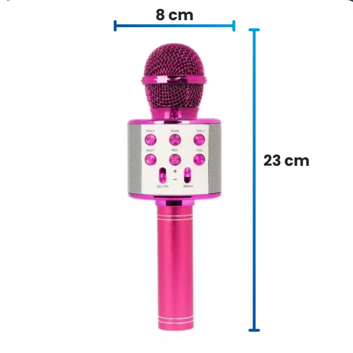 Copia - Microfono Karaoke Bluetooth altavoz Ws 858 Color Dorado