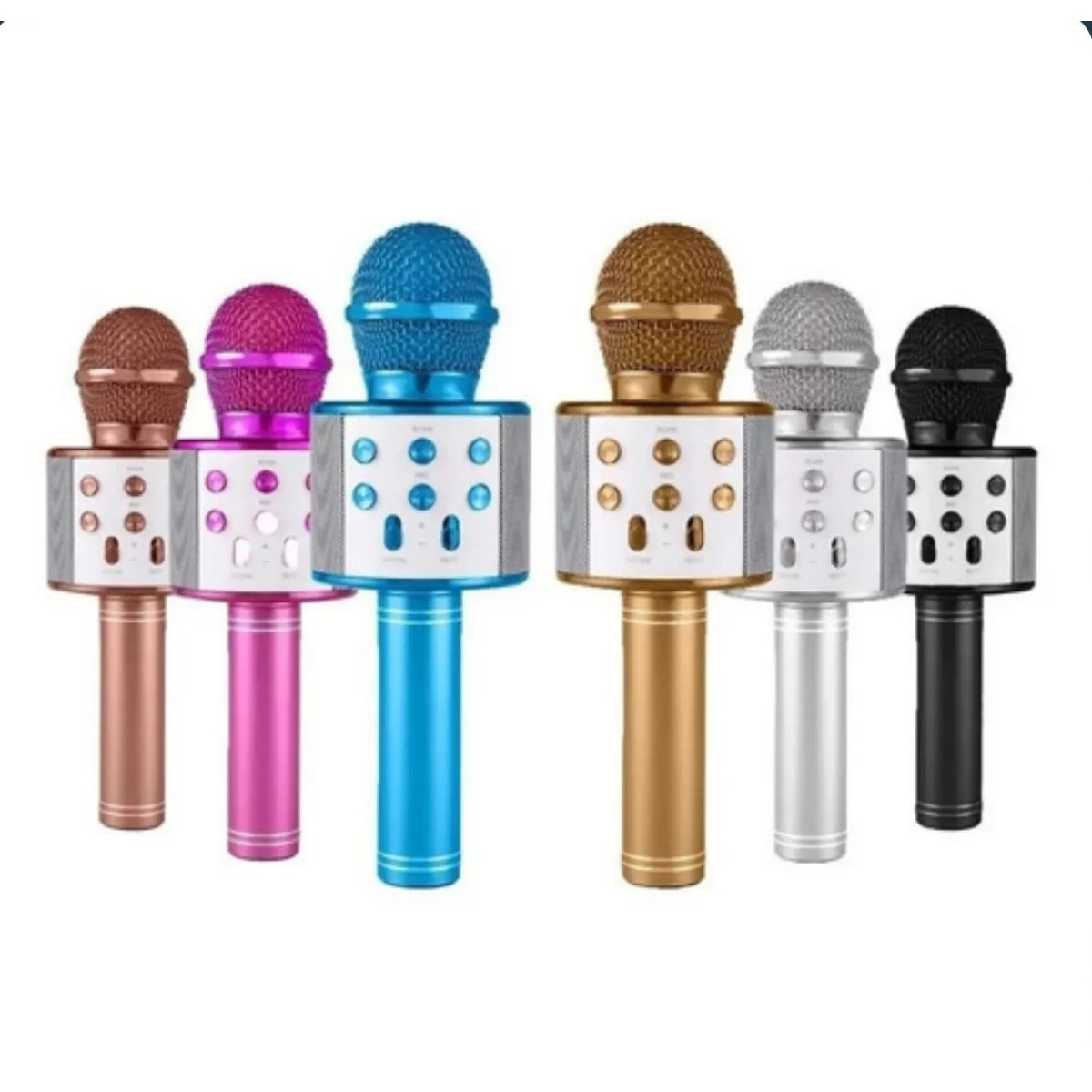 Copia - Microfono Karaoke Bluetooth altavoz Ws 858 Color Rosa Chicle